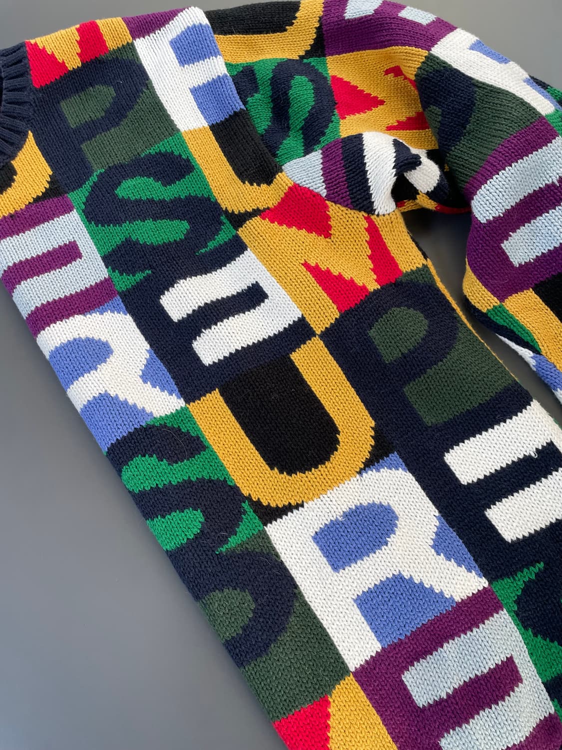 [S] 슈프림 빅레터스 멀티컬러 스웨터 니트 상품이미지5