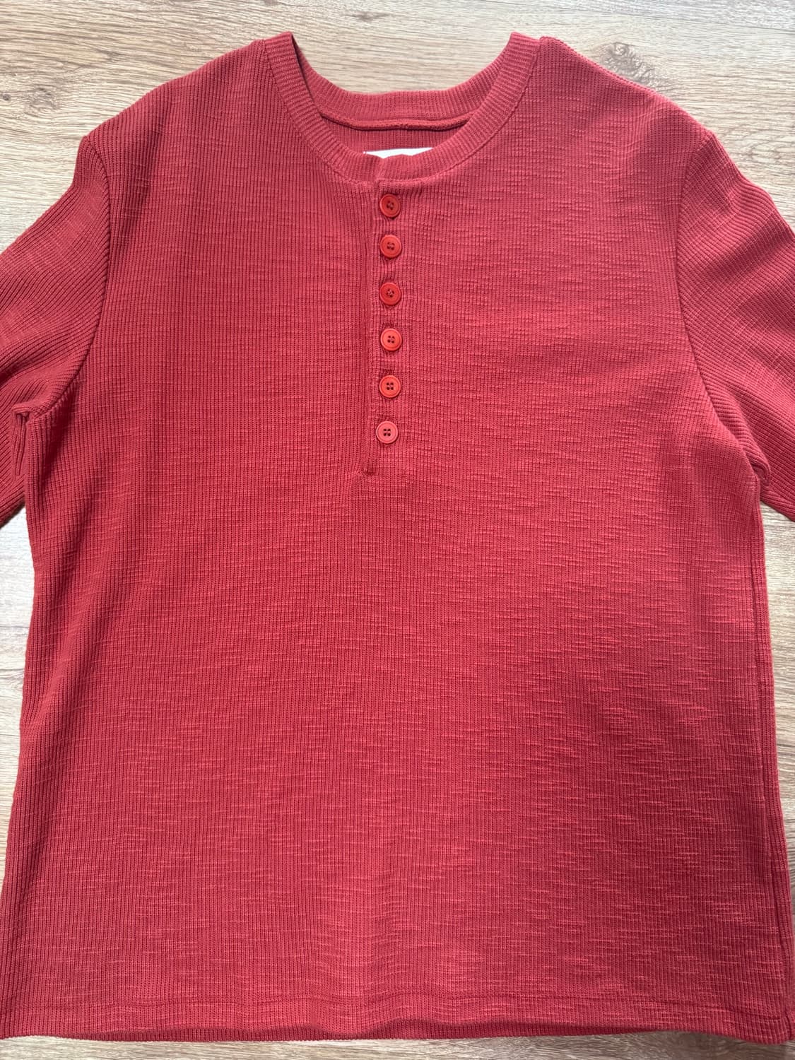 [2] BUTTON HENLEY NECK (orange) 상품이미지2