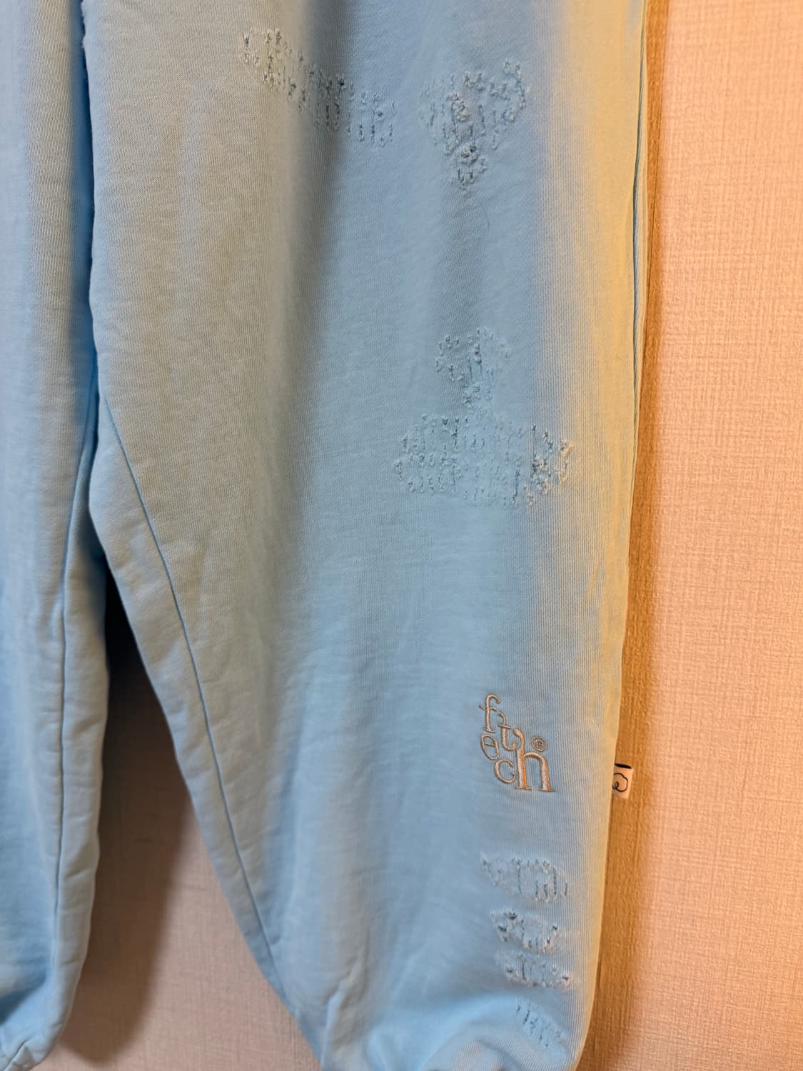 [XL]fetch 페치선데이 스톰 자수 트랙 스웻팬츠 라이트블루 상품이미지4