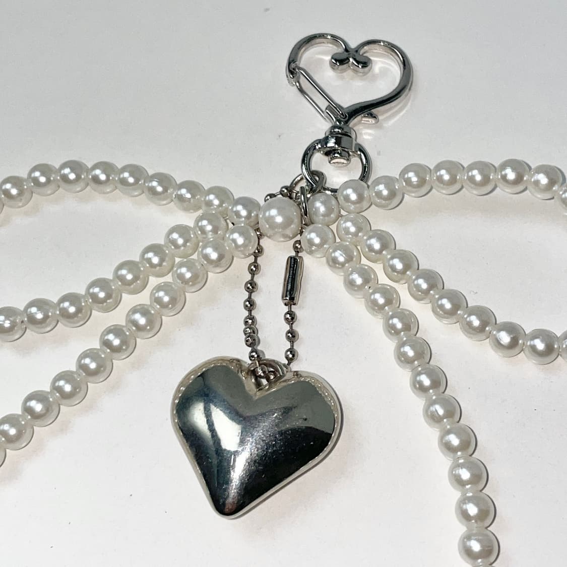 [중고] 진주 하트 키링 상품이미지3