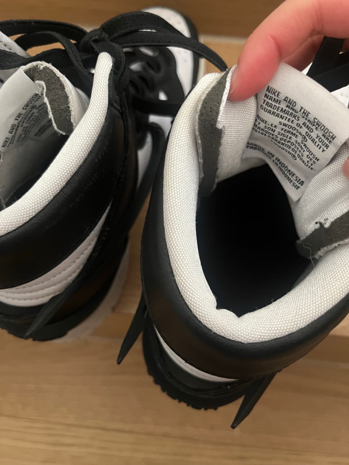 나이키 x 앰부쉬 덩크 하이 블랙/화이트 스니커즈 250 상품이미지5