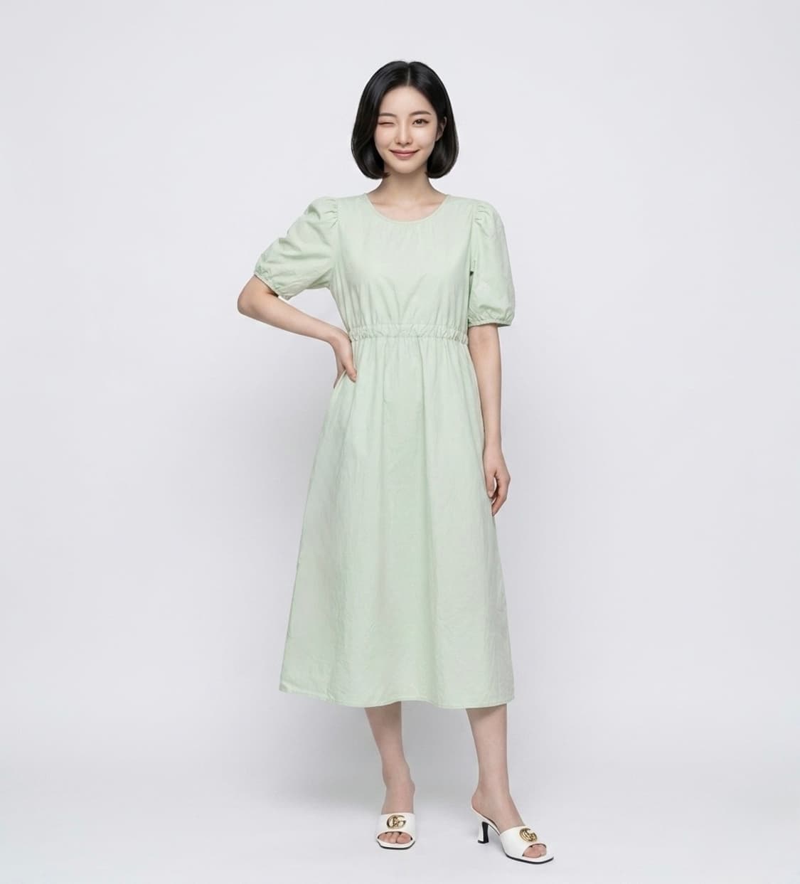 민트 바스락 원피스 상품이미지1