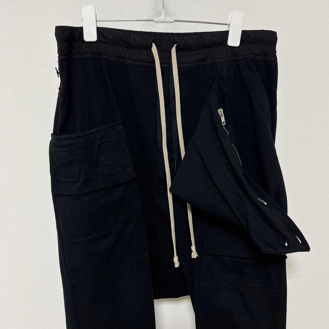 릭오웬스 18SS 다크쉐도우 멤피스 프리즈너 드로우스트링 조거 팬츠 블랙 상품이미지7