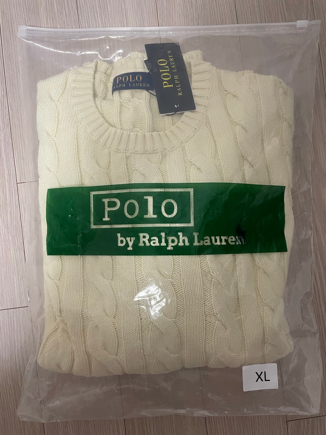 폴로 랄프로렌 남성 꽈배기니트 아이보리 XL 상품이미지2