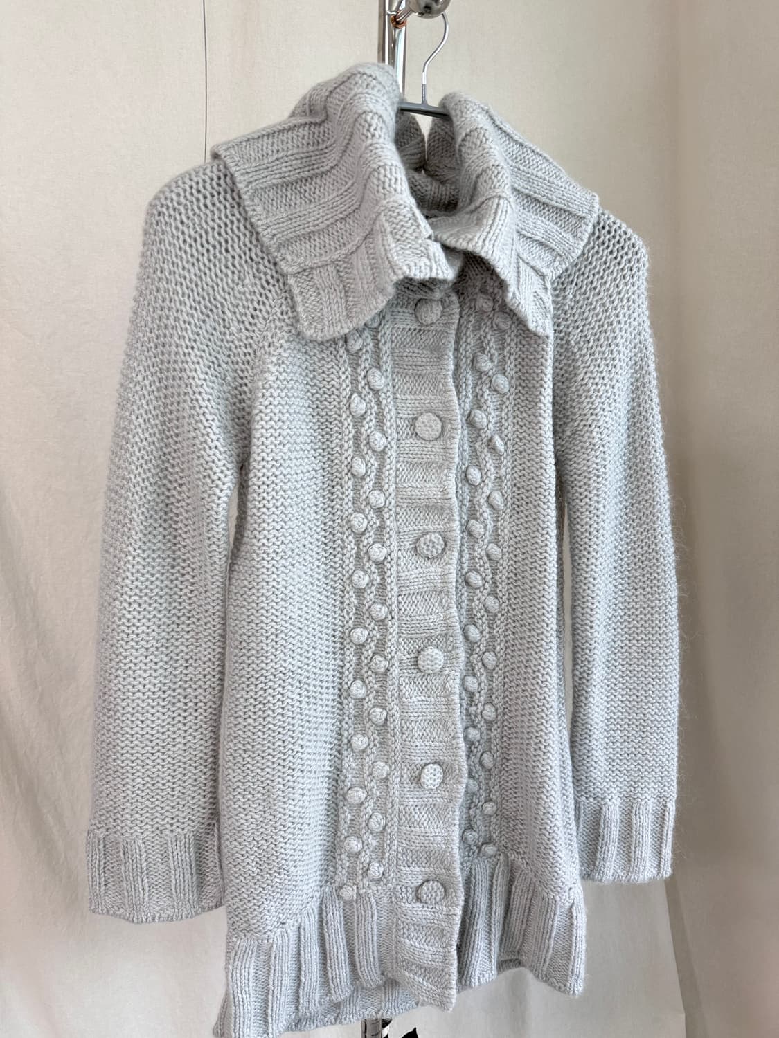 Rosa by 나라카미체 폼폼 롱 니트 가디건 상품이미지5