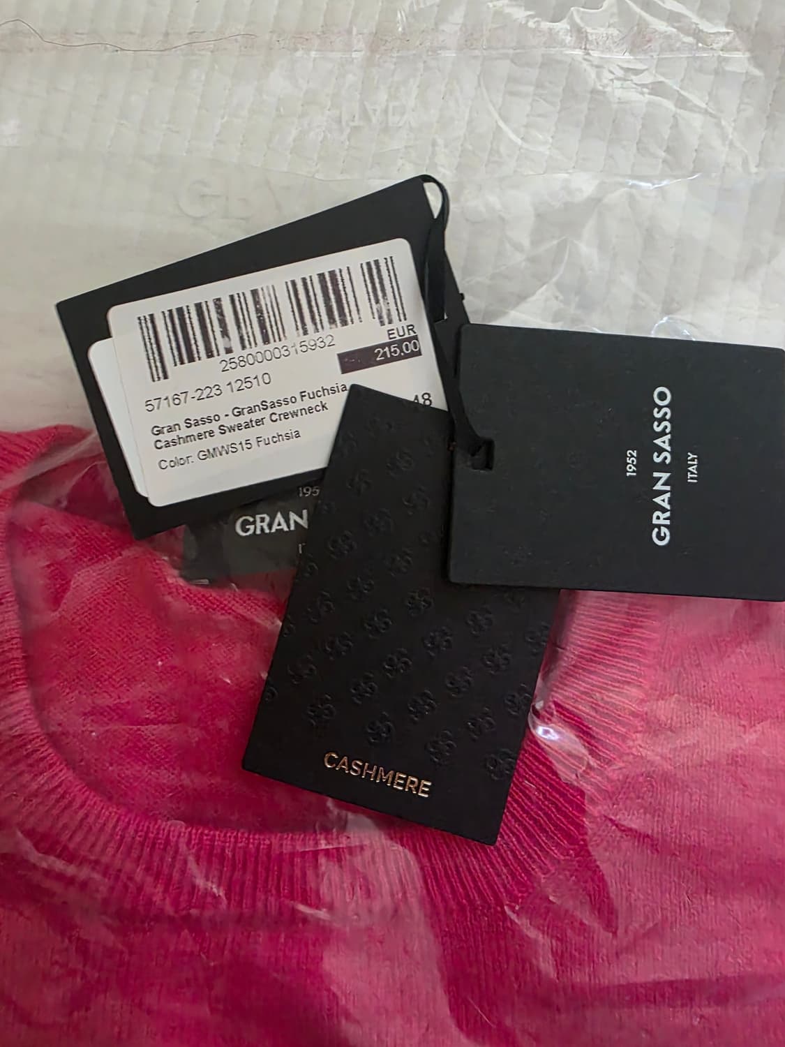 (새상품) 그란사소 캐시미어 니트 상품이미지3