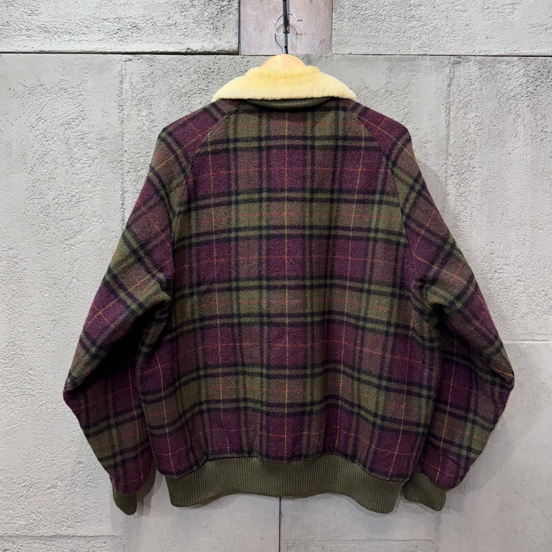 라코스테 체크 울 블루종 자켓 (L)   상품이미지4