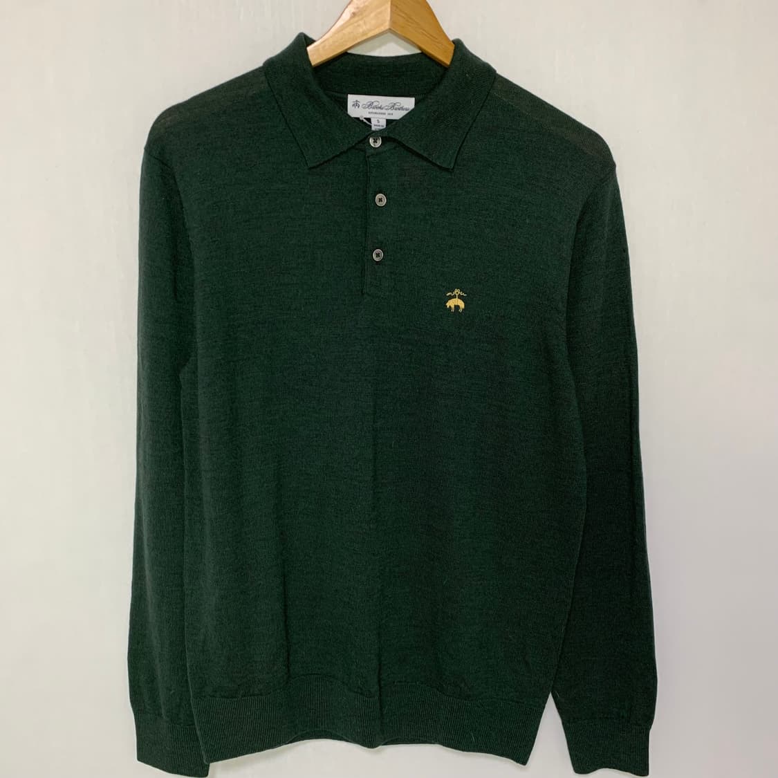 브룩스브라더스 빈티지 그린 긴팔 카라 니트 남성 S  상품이미지2