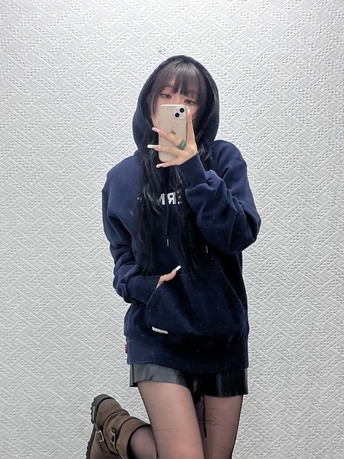 커버낫 올드스쿨 캐주얼 빈티지 스펠로고 후드티 L C11068 상품이미지2
