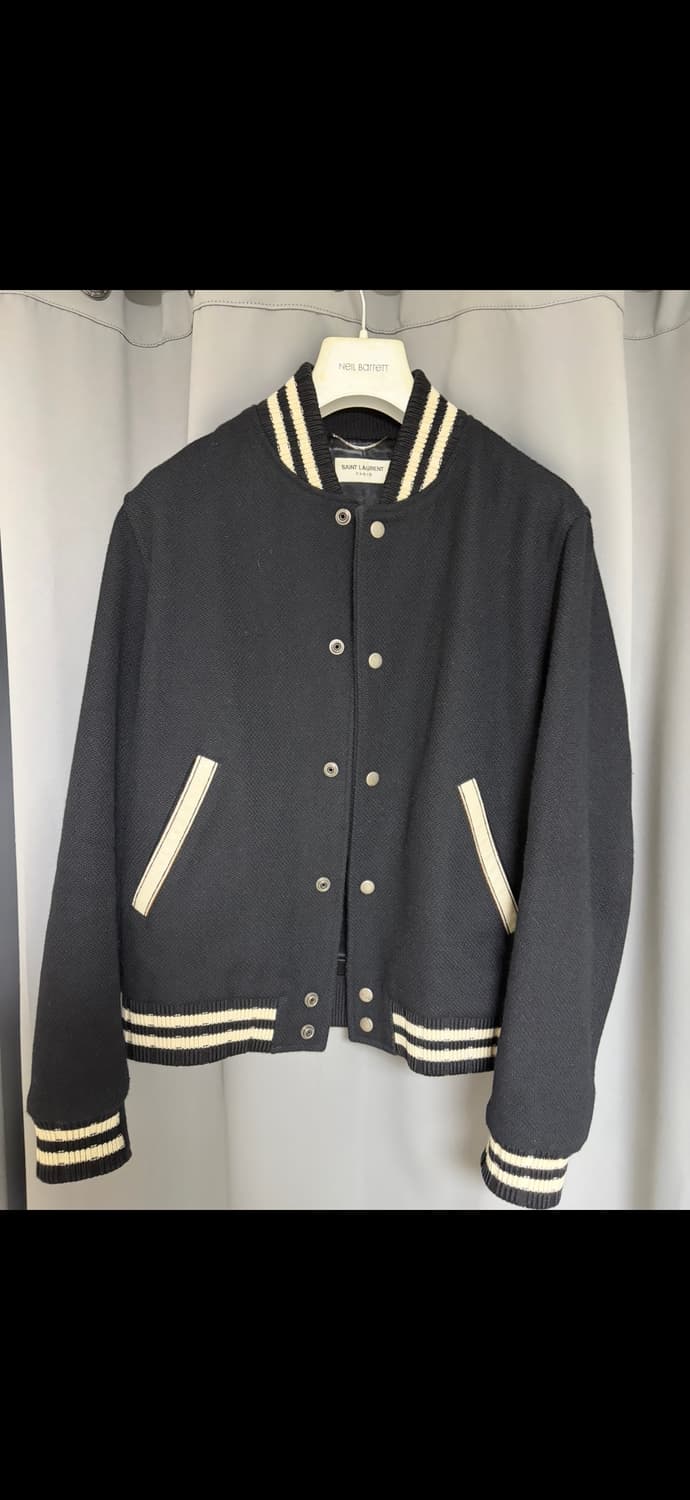 (48) 생로랑 백로고 테디 바시티 자켓 상품이미지2