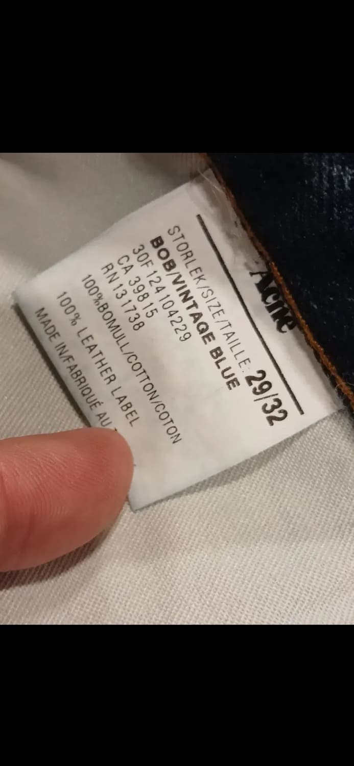 ACNE HEM CUTTED OFF VINTAGE BLUE JEANS 상품이미지10