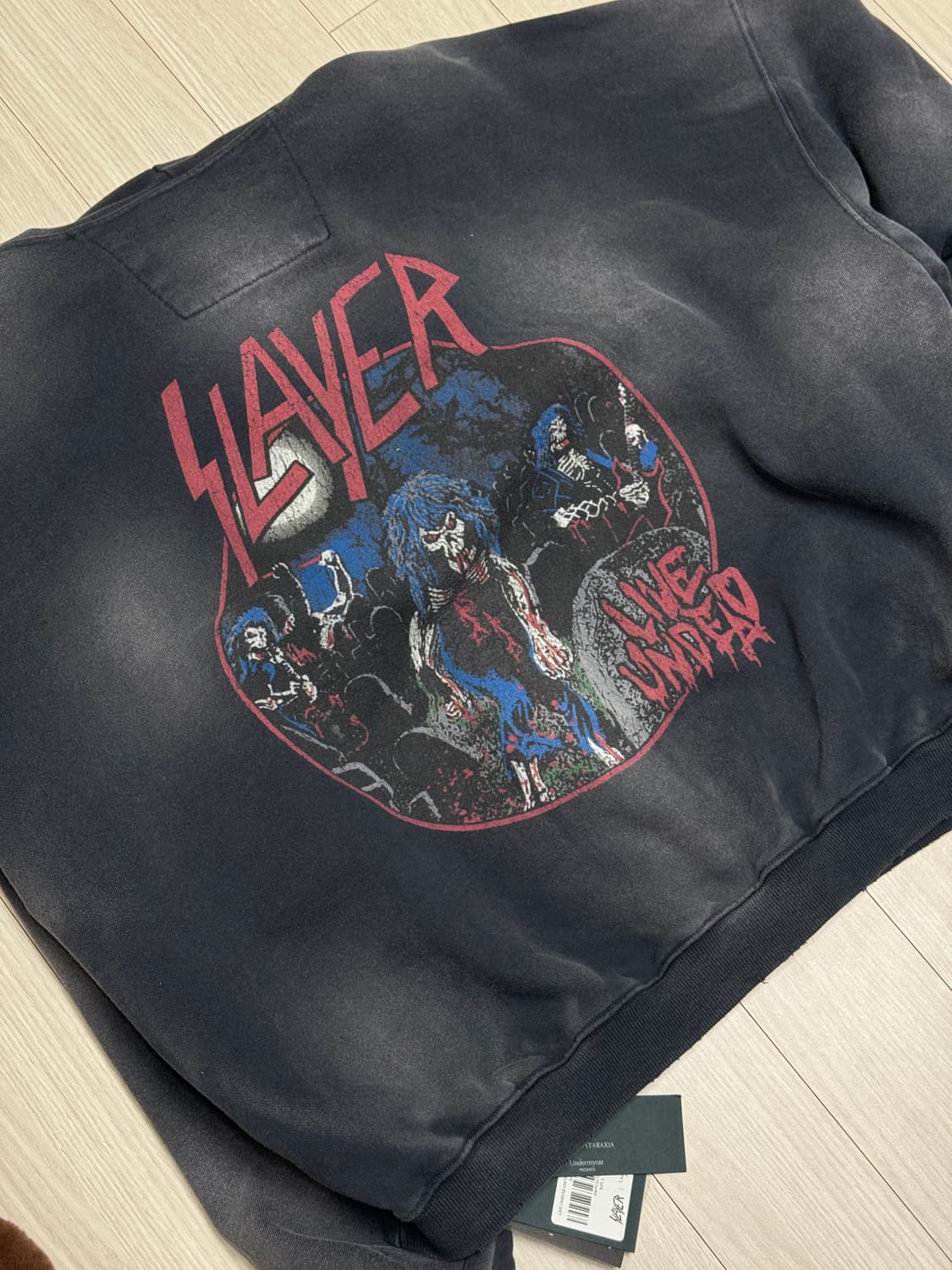 [2] 언더마이카 슬레이어 언데드 빈티지 워시드 후드티 상품이미지2