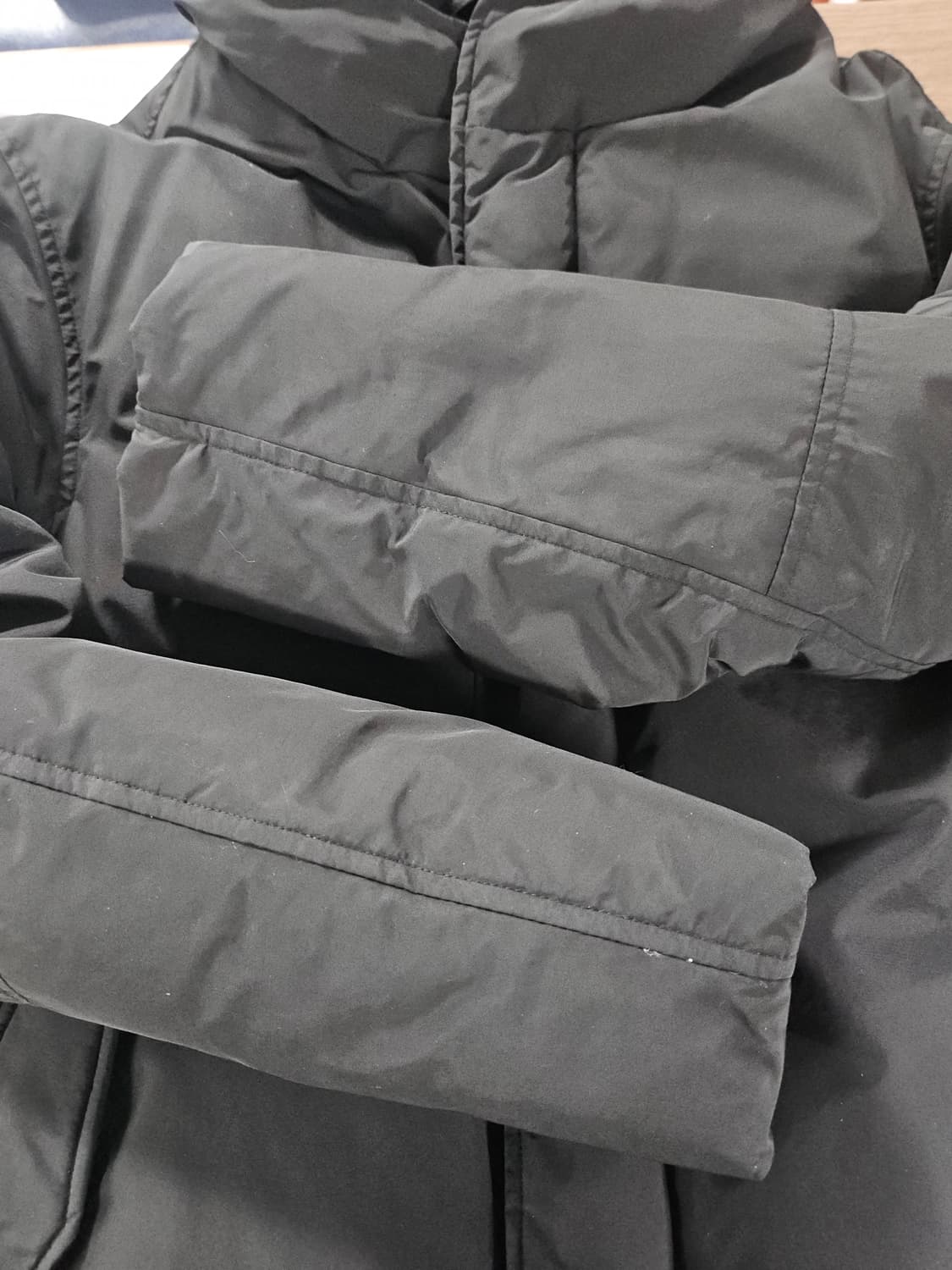 타임 옴므 구스 블랙 후드 패딩 점퍼 105 상품이미지8