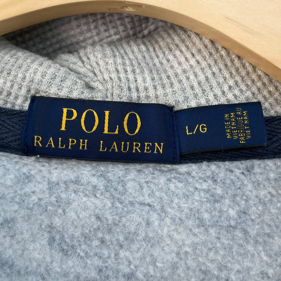 폴로 랄프로렌 신형 포니 멜란지 네이비 써멀 후드집업 상품이미지7