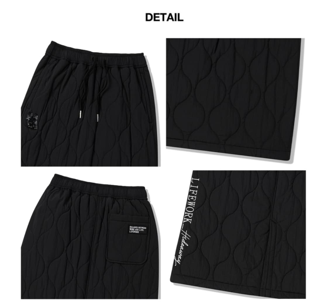 라이프워크 퀼팅 롱 누빔 스커트 상품이미지2