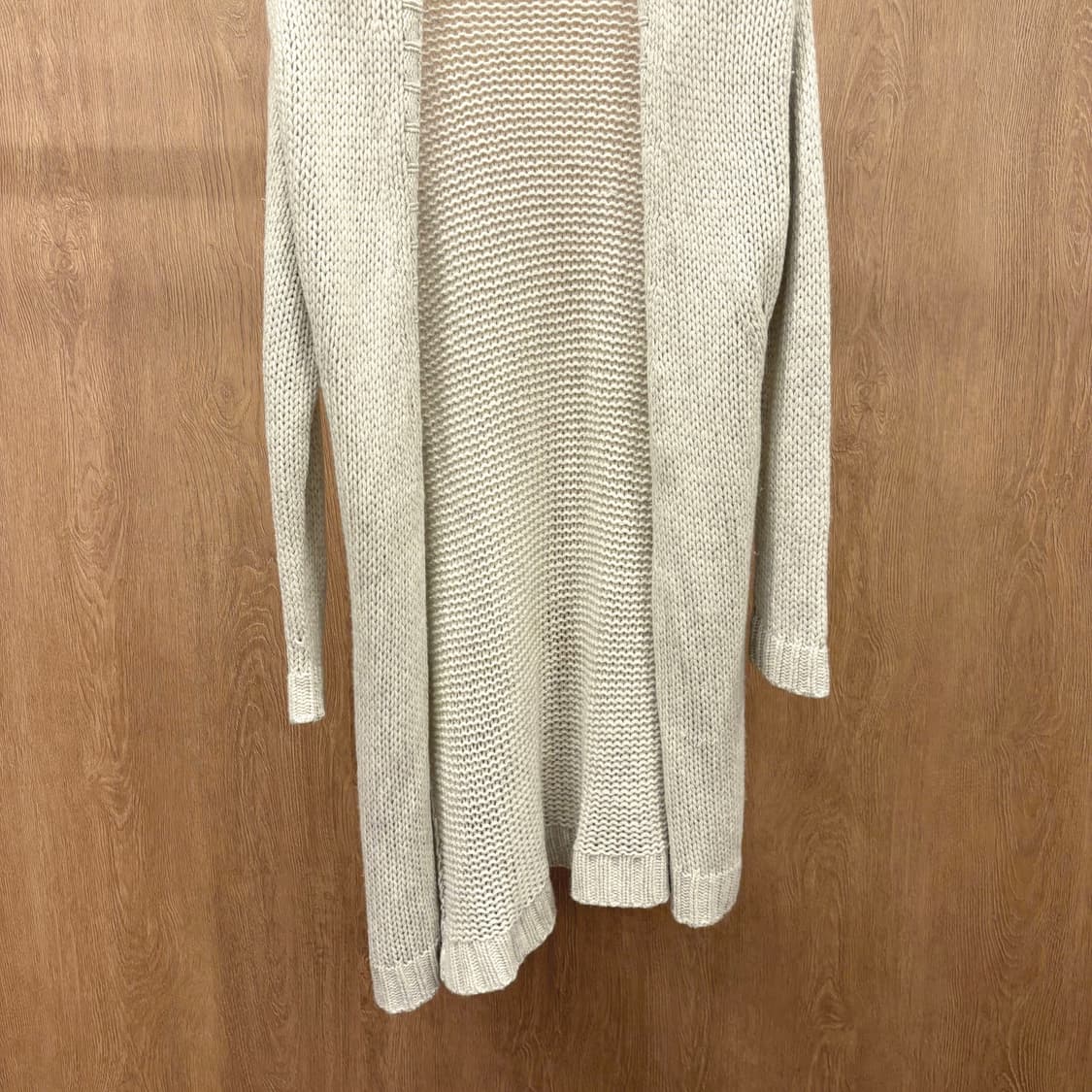 쟈딕 앤 볼테르 긴팔 롱 가디건 오픈 프론트 와플 텍스처 디테일 베이지 상품이미지5