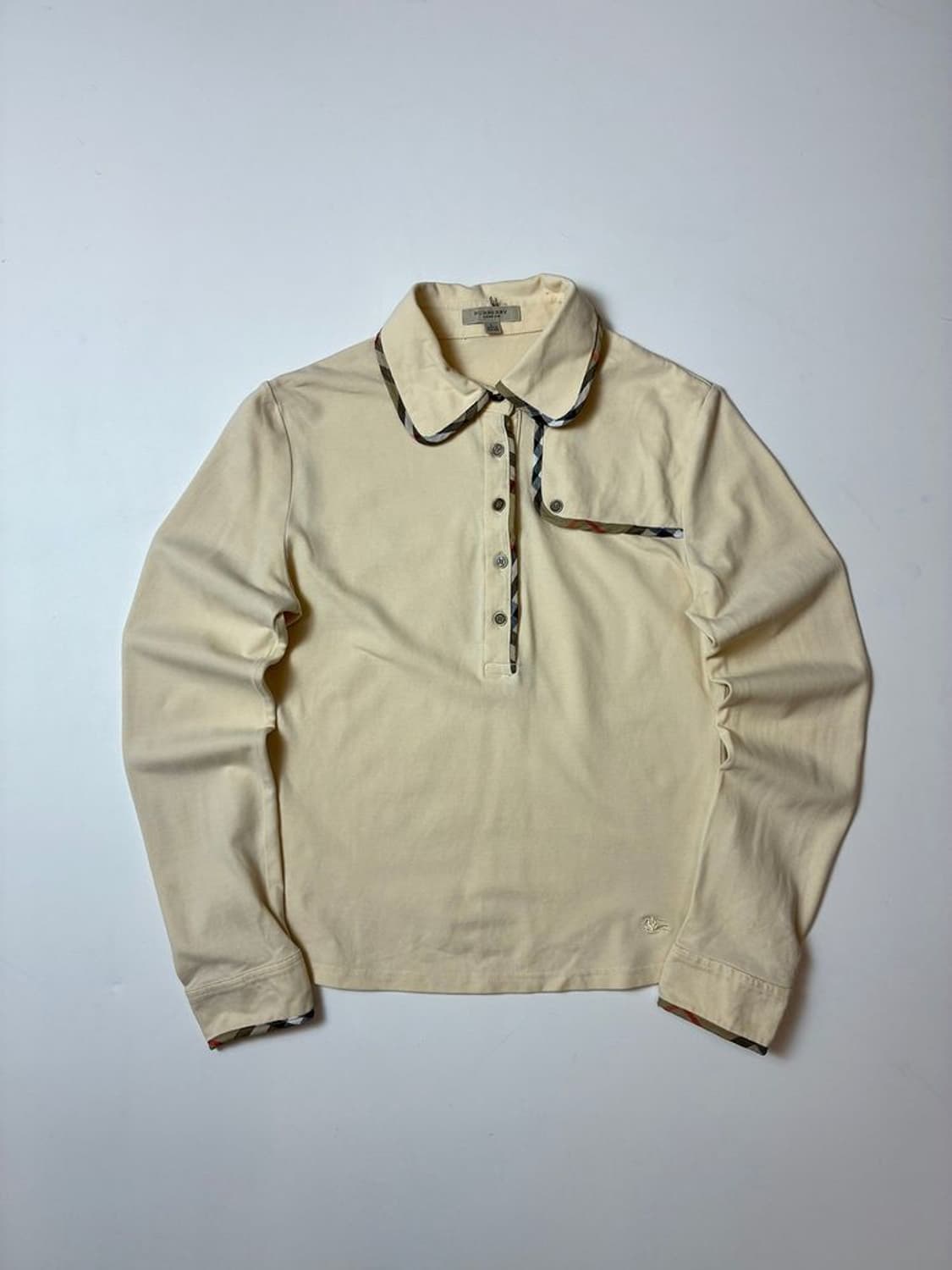 버버리 00's 노바체크 트리밍 카라 롱 슬리브 PN8408 상품이미지1