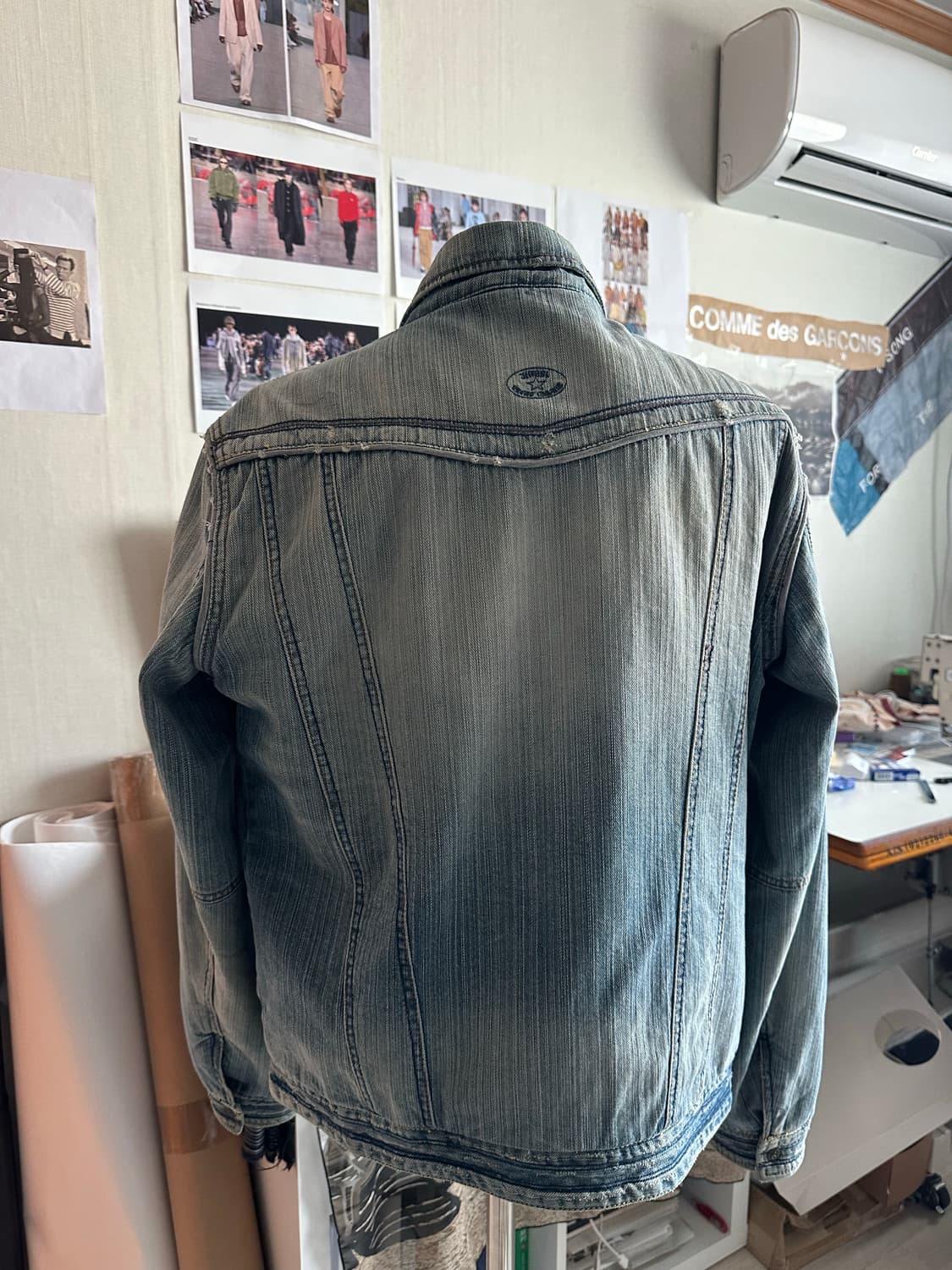 디젤 디스트레스드 청자켓 M사이즈 상품이미지2