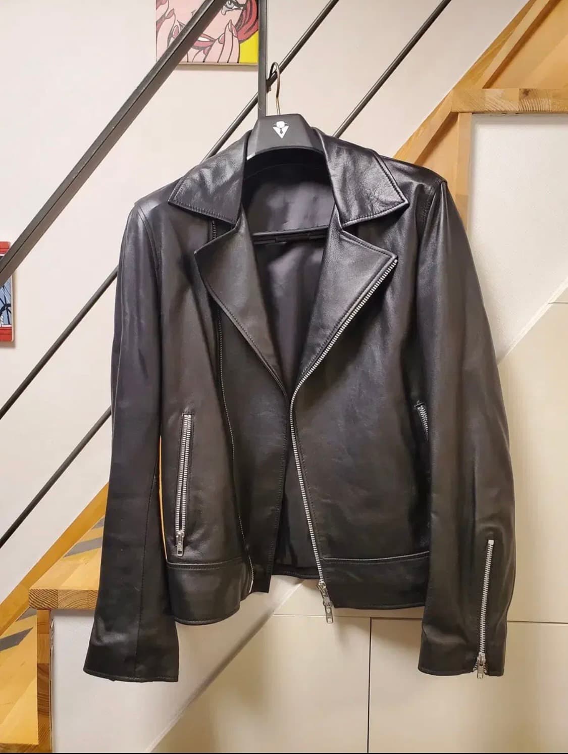 론트 양가죽 라이더 자켓(L) 상품이미지3