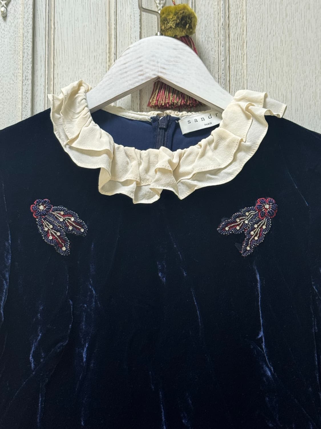 산드로 벨벳 원피스 상품이미지2