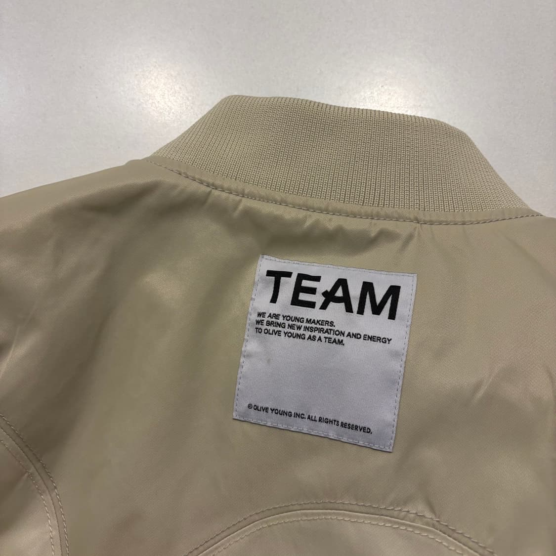 [M] 올리브영 베이지 마원 봄버 자켓 D199 상품이미지9