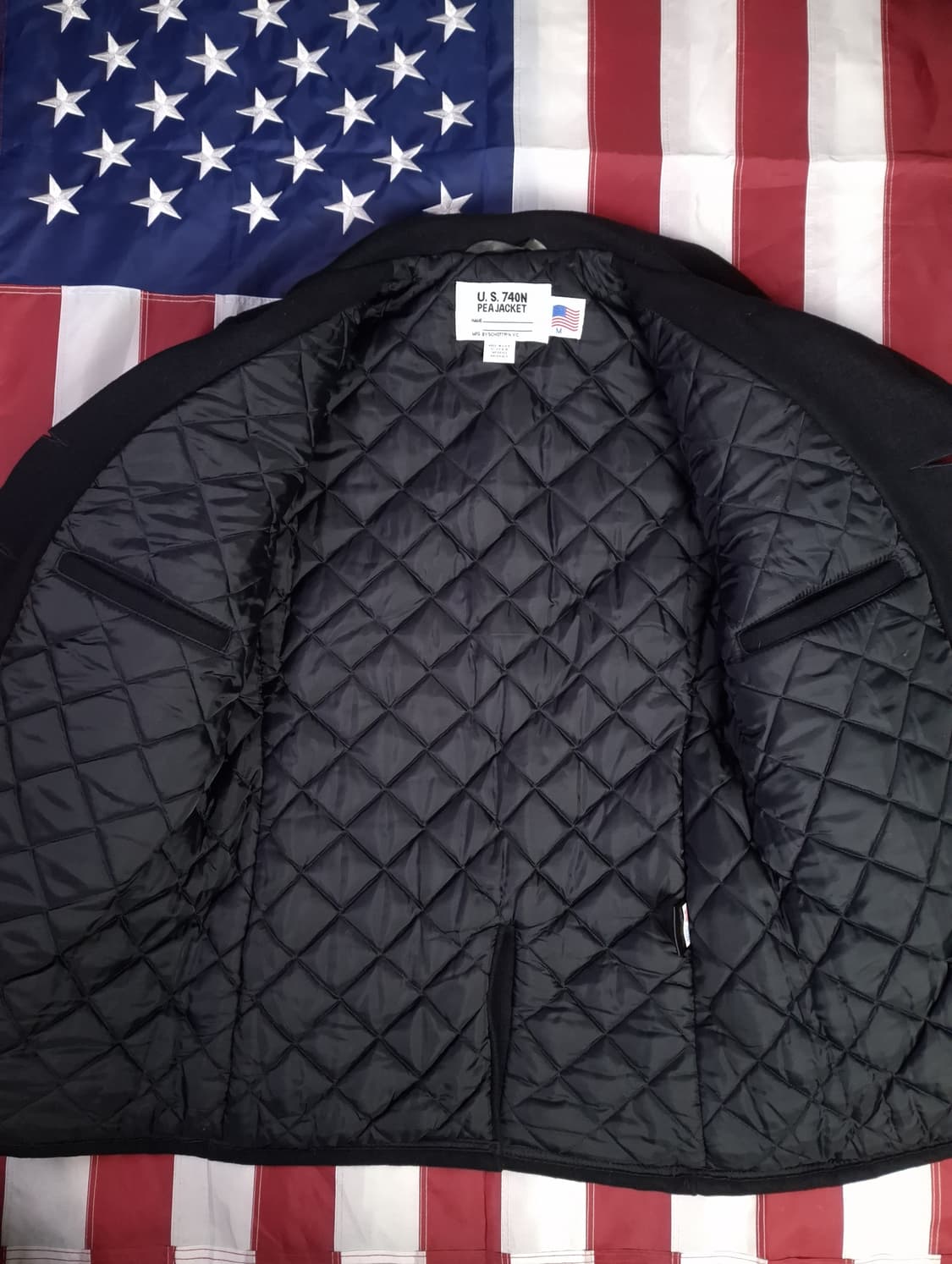 새제품 오리지날 신형 미국제조 미해군 TYPE 쇼트사 울 싱글 피코트 상품이미지9