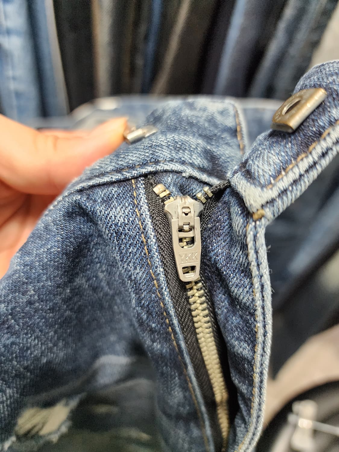 Faith Connexion 슬림핏 데미지 워싱 청바지 상품이미지6