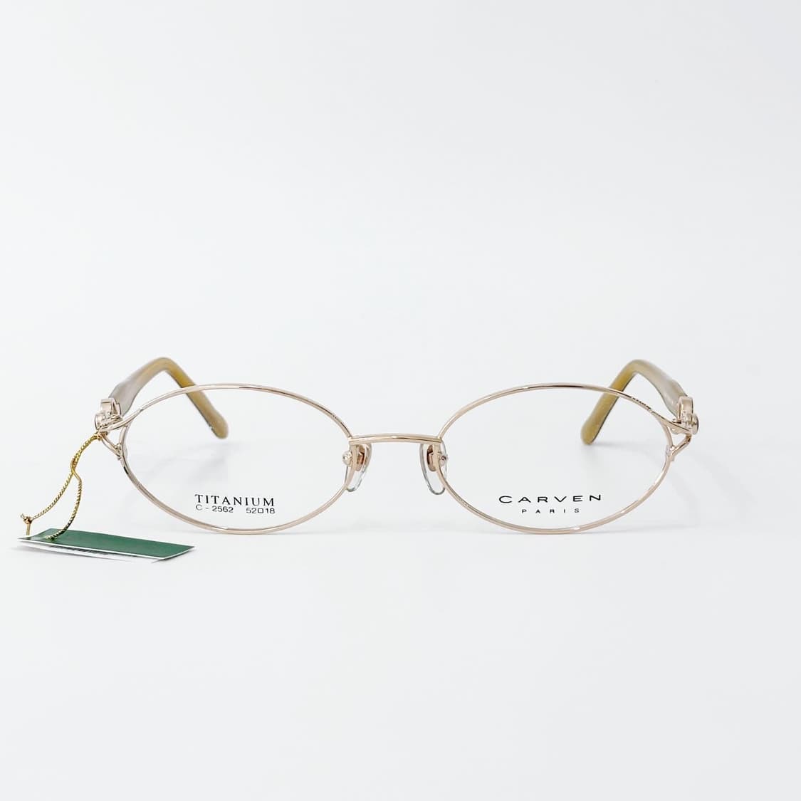 키지클럽 CARVEN 골드링 로고 메탈 데드스탁 빈티지안경 상품이미지2