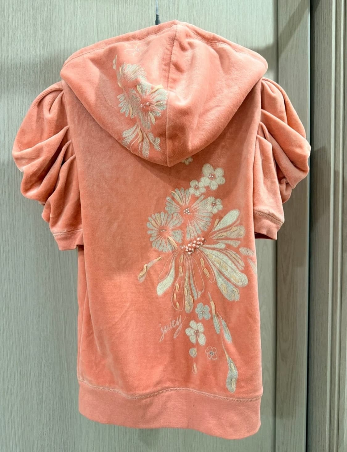 쥬시꾸뛰르 반팔 후드집업 (대장템❤️‍🔥) 유일매물 상품이미지2