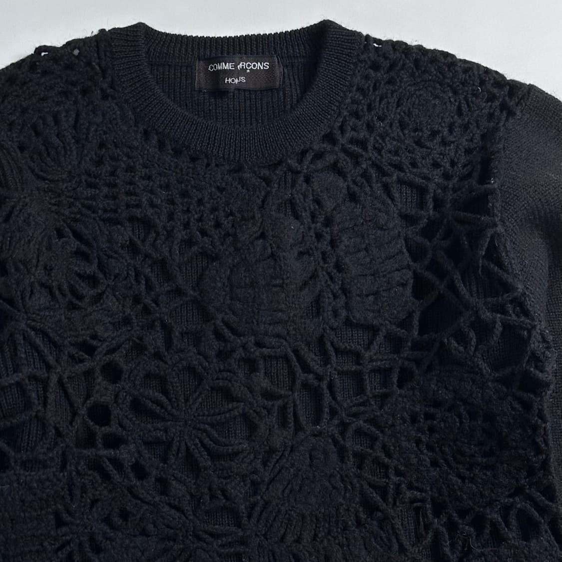 1987-1988AW 꼼데가르송 옴므플러스 시스루 울 니트 상품이미지3