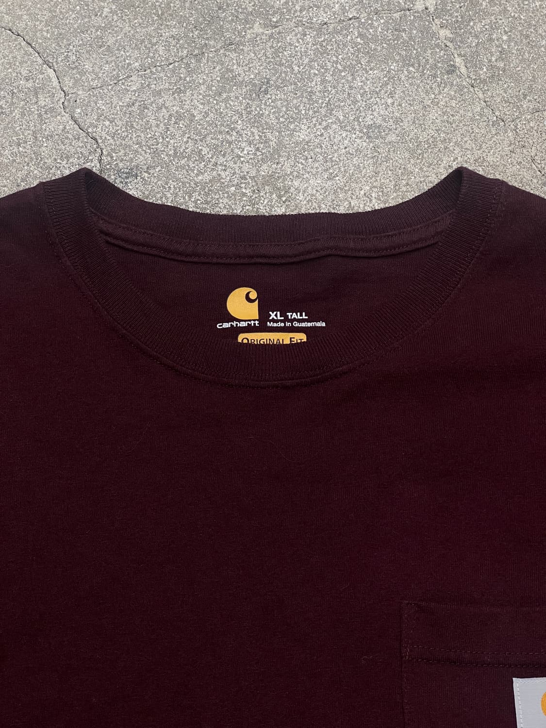 칼하트 롤 슬리브 버건디 상품이미지2
