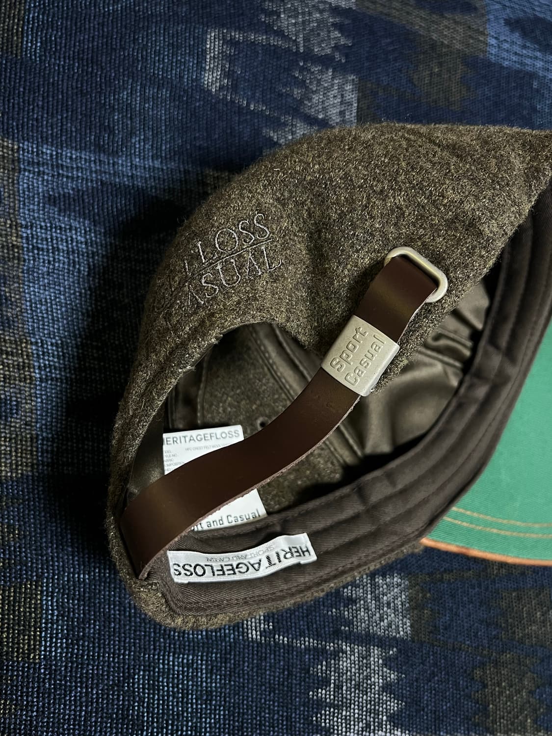 HFC CREST FELT WOOL LEATHER CAP /Khaki 상품이미지5