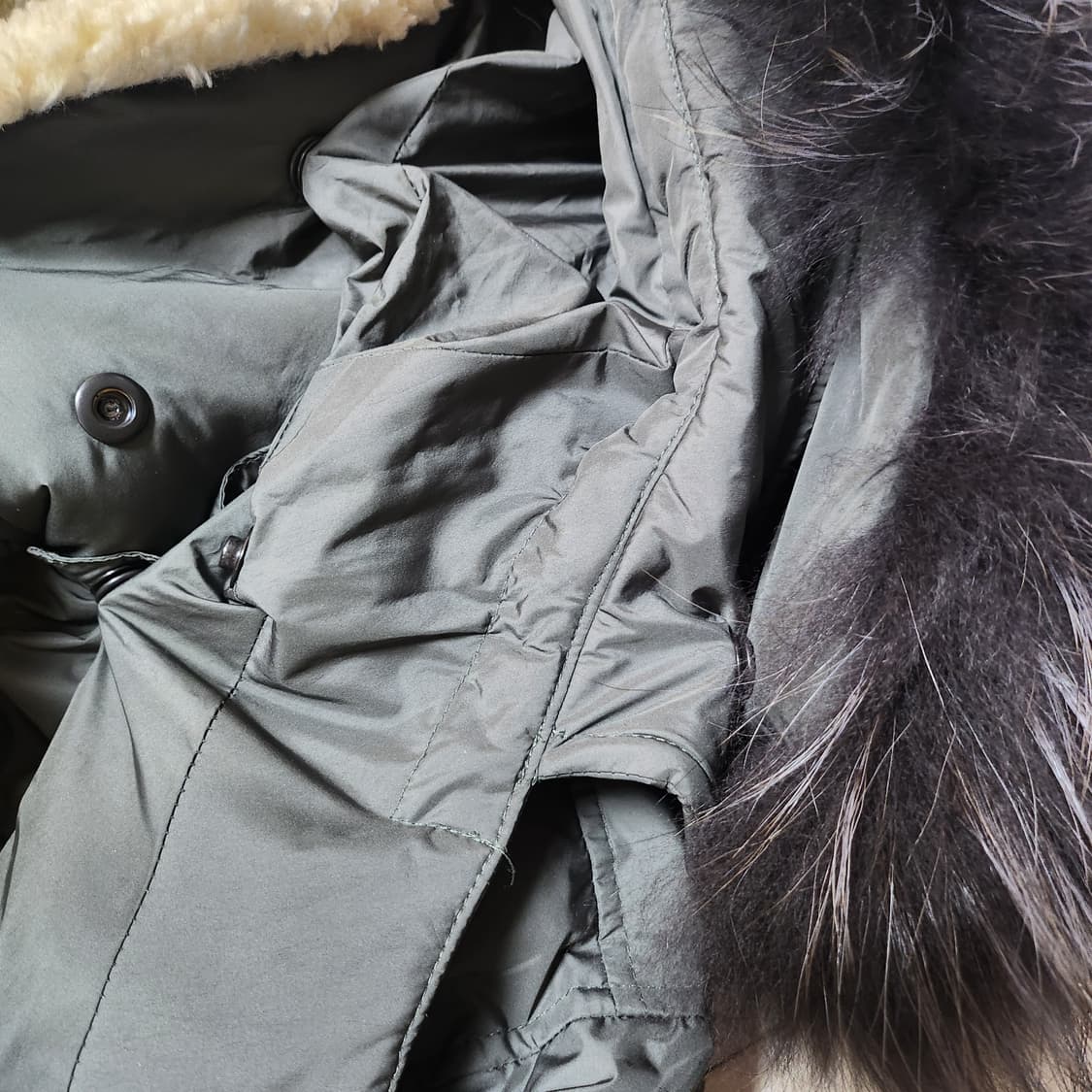 새상품《SIEG 덕다운 패딩점퍼》후드퍼-라쿤 (남녀공용) 상품이미지5