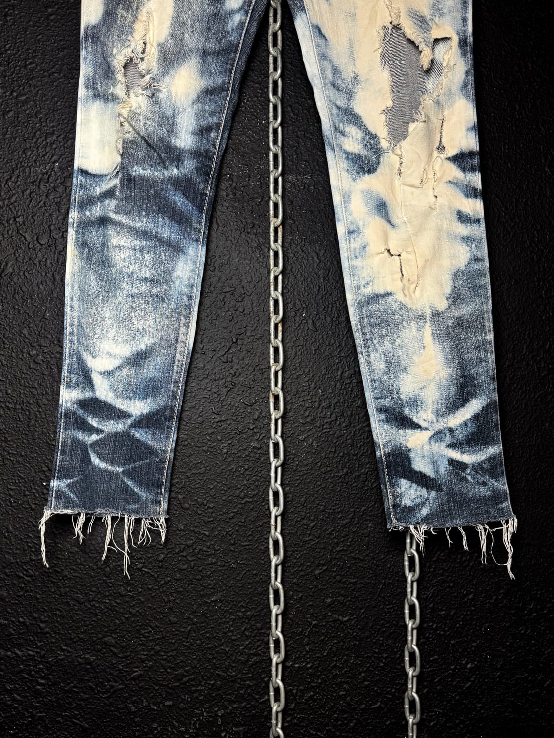Acid Bleach Destroyed Denim Pants  상품이미지5