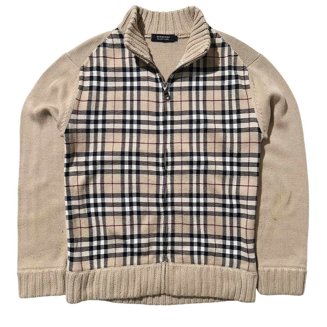 버버리 블랙라벨 노바체크 니트 집업 가디건 상품이미지1