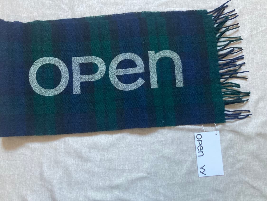 오픈와이와이 타탄 울 머플러 그린 상품이미지2