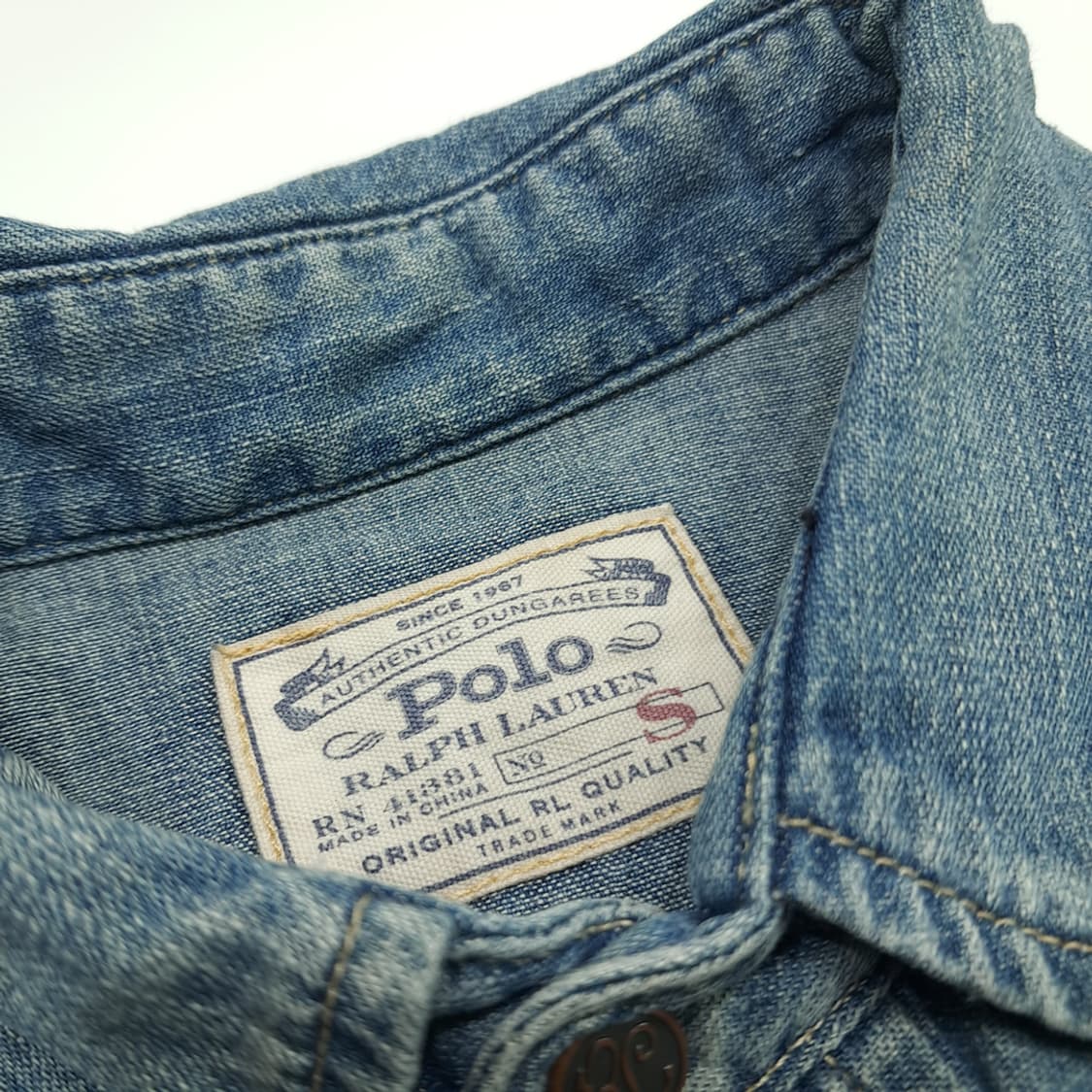 CN690 S 폴로 랄프로렌 웨스턴 데님 긴팔 셔츠 자켓 상품이미지4