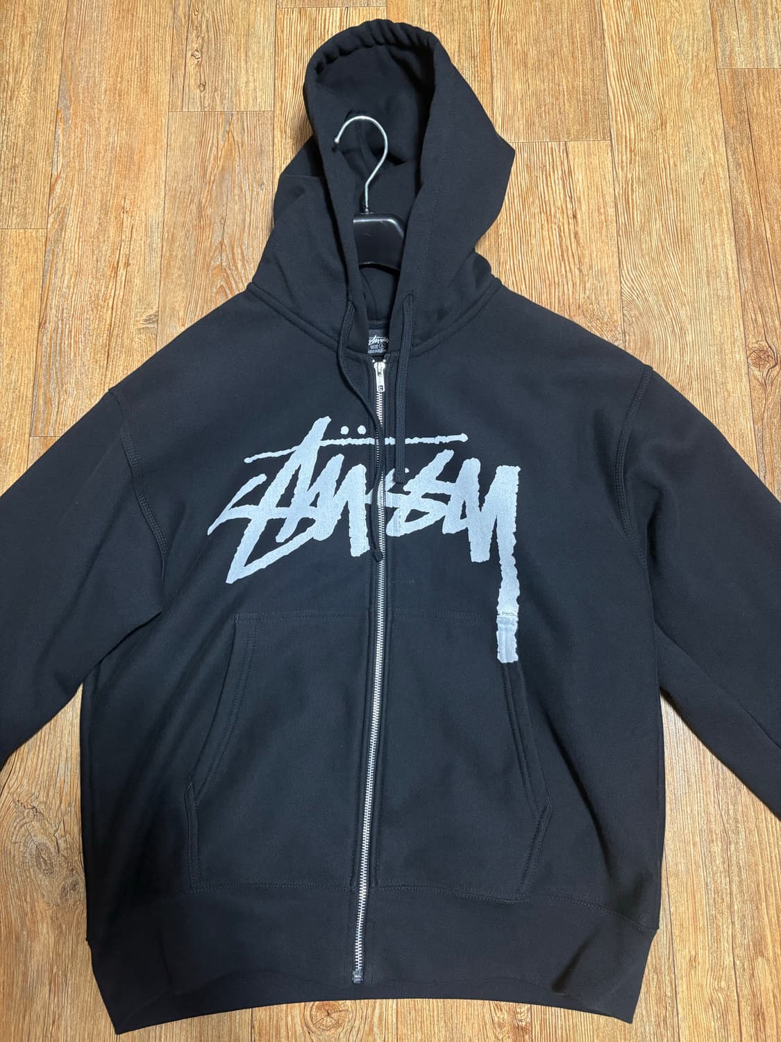 스투시 스탁 후드집업 블랙L 상품이미지1