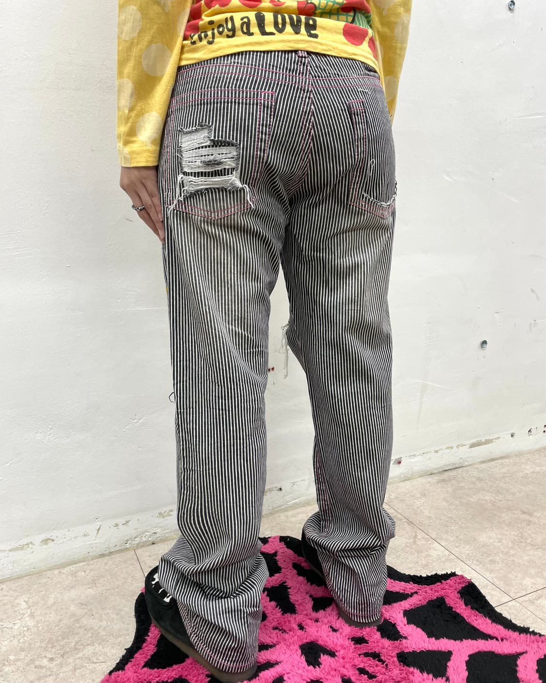 Retro-star cubic striped pants 상품이미지7