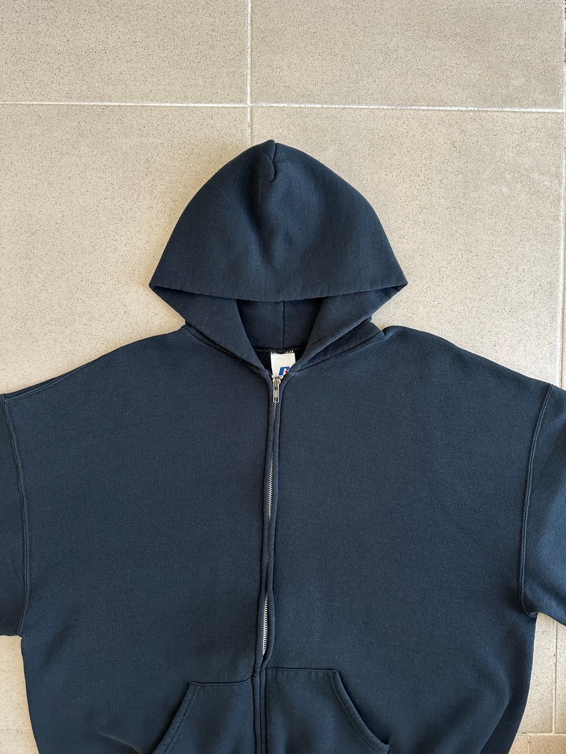 00s 빈티지 러셀 후드집업 블랙 XL 상품이미지4