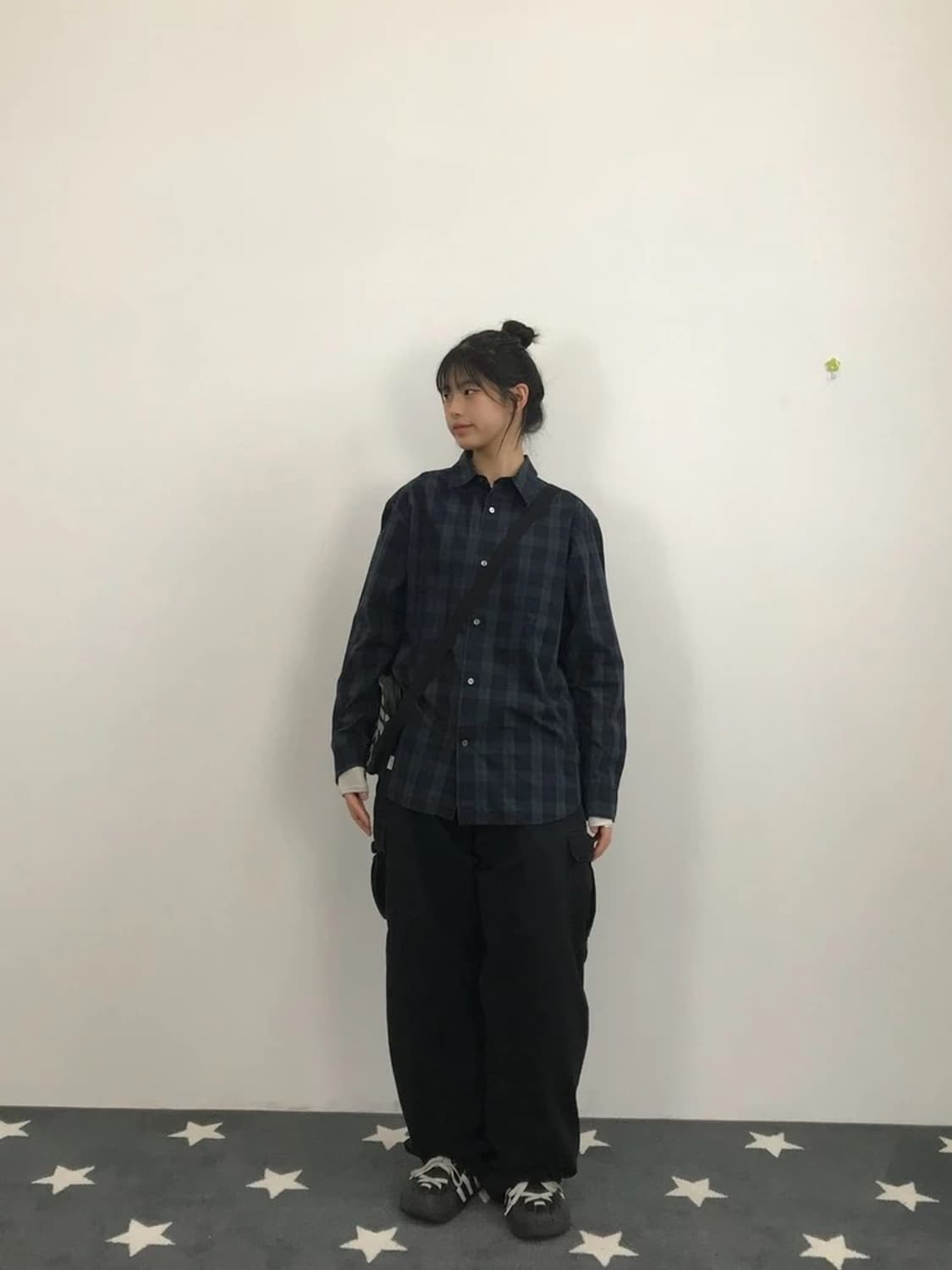 Beams Navy Plaid Shirt 상품이미지1