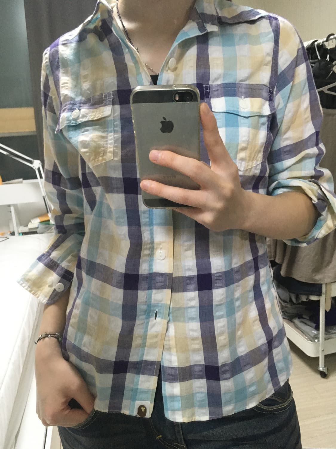 Bape summer check shirts 상품이미지10