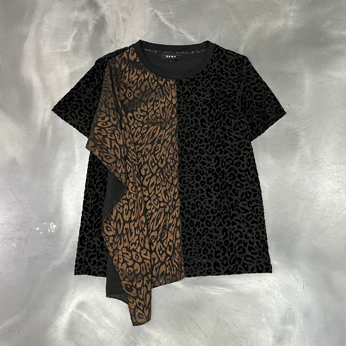  dkny 레오파드 배색 반팔티 y15947 상품이미지1