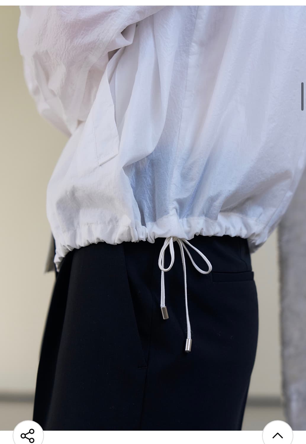 (S) 드로우핏 셔링 집업 윈드브레이커 [WHITE] 바람막이 판매 상품이미지7