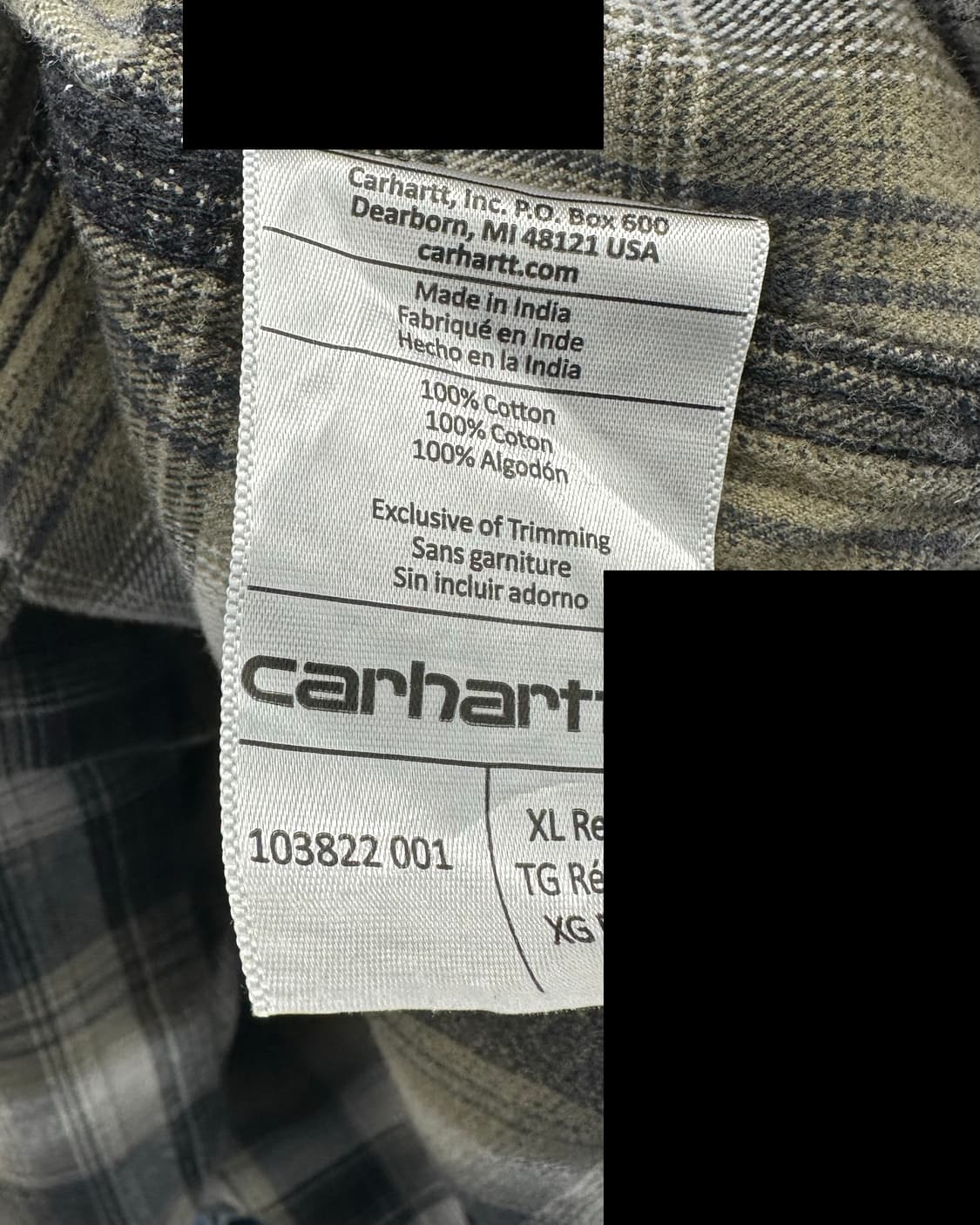 (XL)칼하트 헤비울 체크셔츠-M1756 상품이미지6