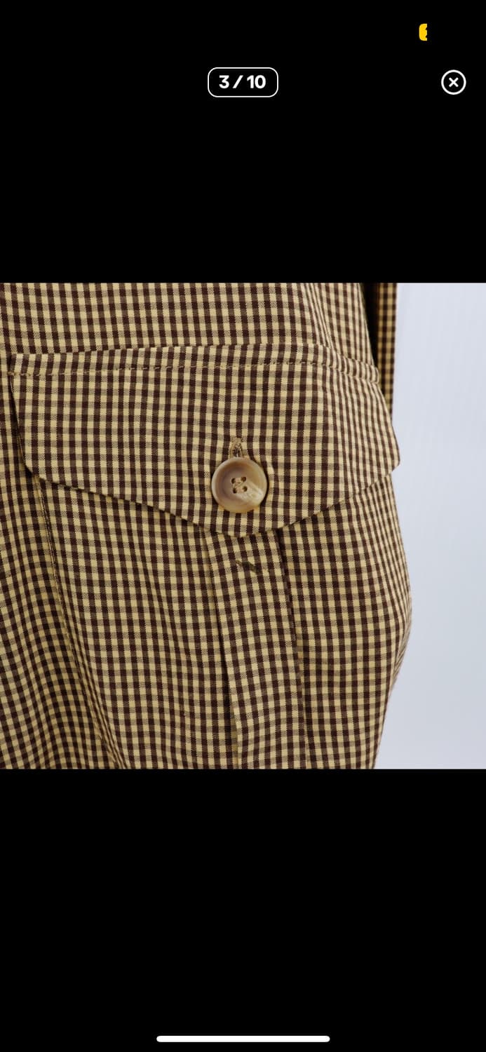 1991SS 조르지오 아르마니 깅엄 체크 셔츠 상품이미지3