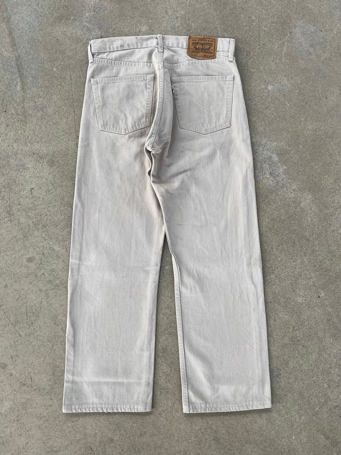 90s 빈티지 리바이스 509 데님 팬츠 베이지 상품이미지3