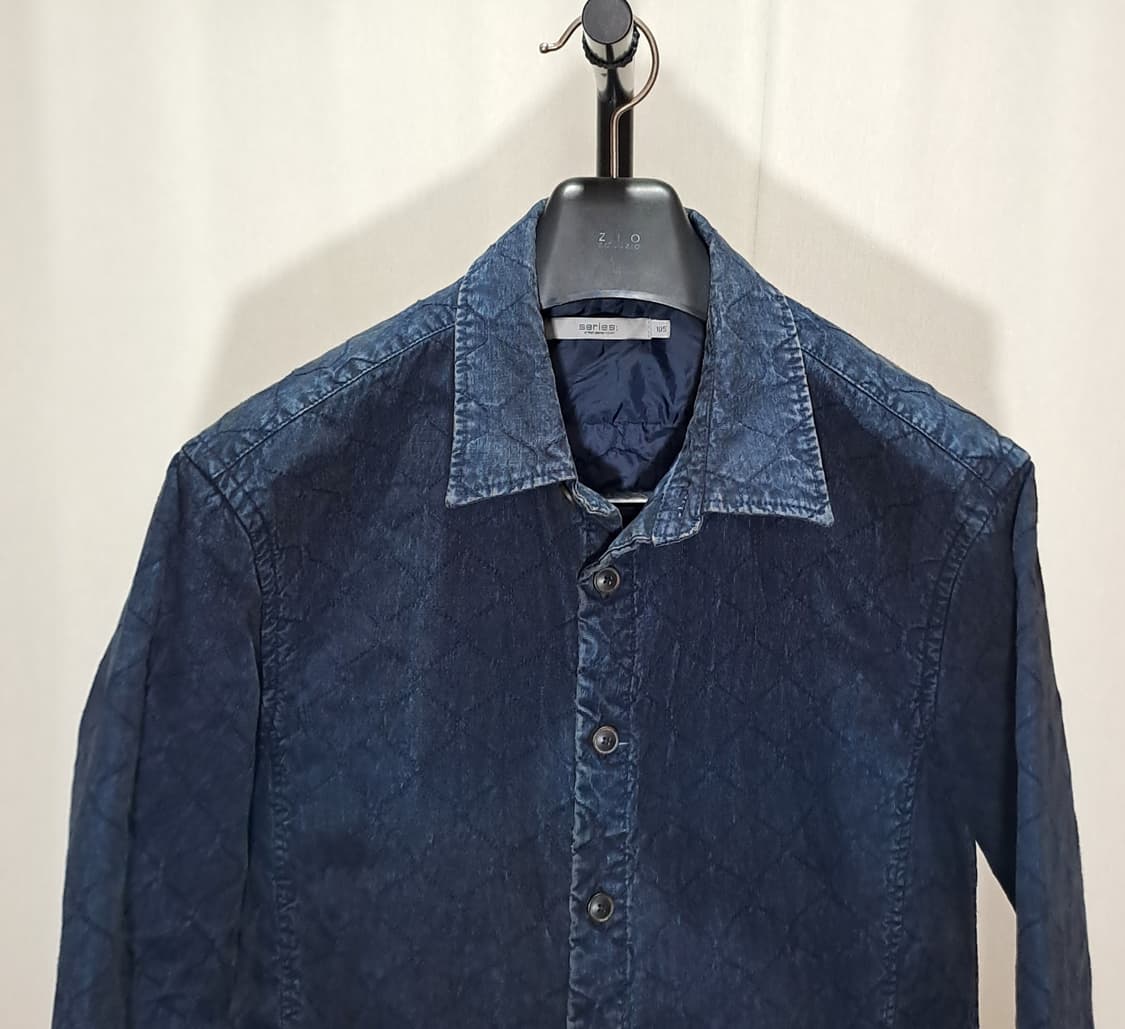 (택포) 코오롱시리즈 가먼트 퀼팅 데님 아우터셔츠 105 B142 상품이미지2