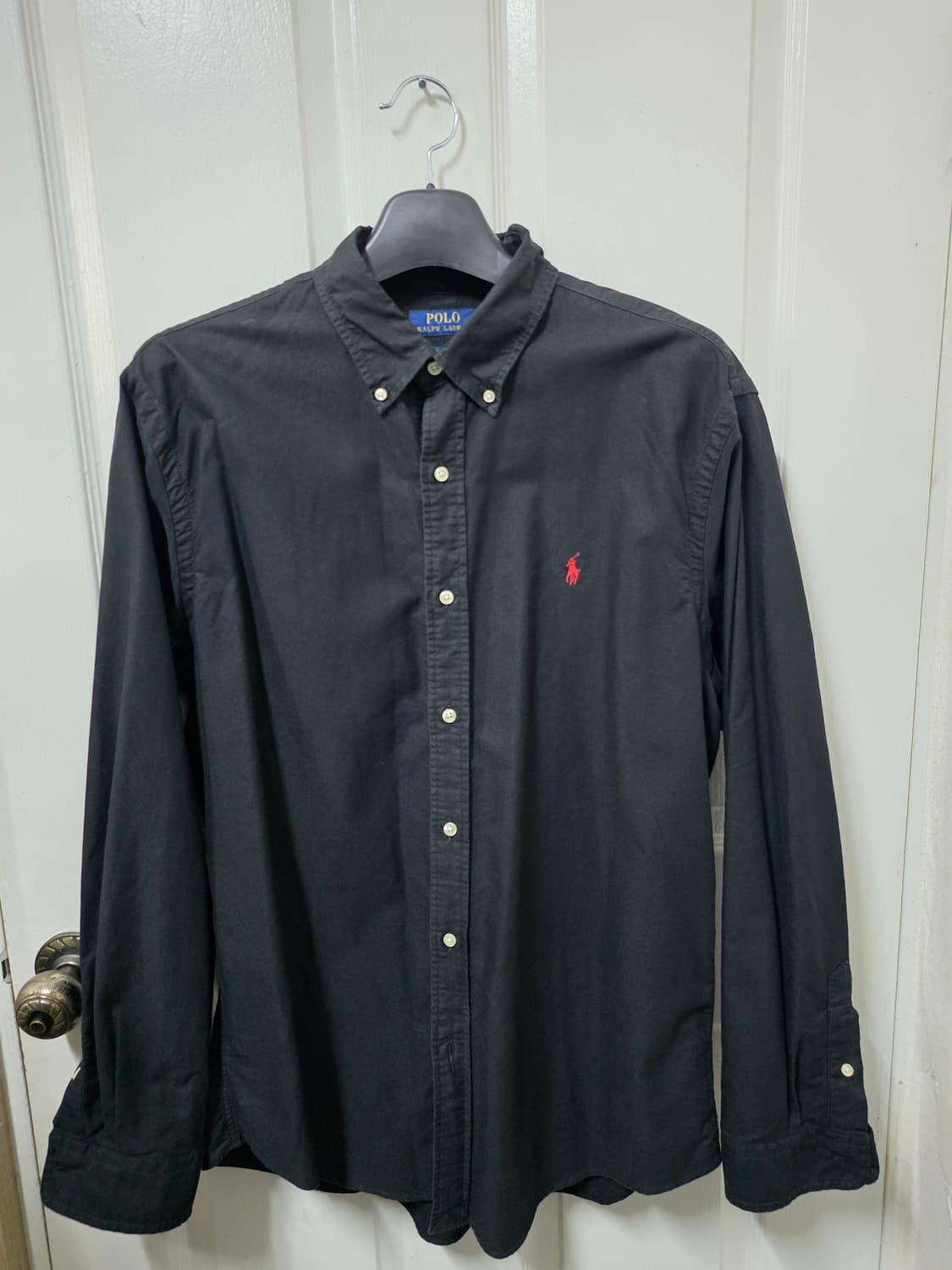 폴로 랄프로렌 옥스포드셔츠 블랙 색상 커스텀핏 XL 사이즈 상품이미지2