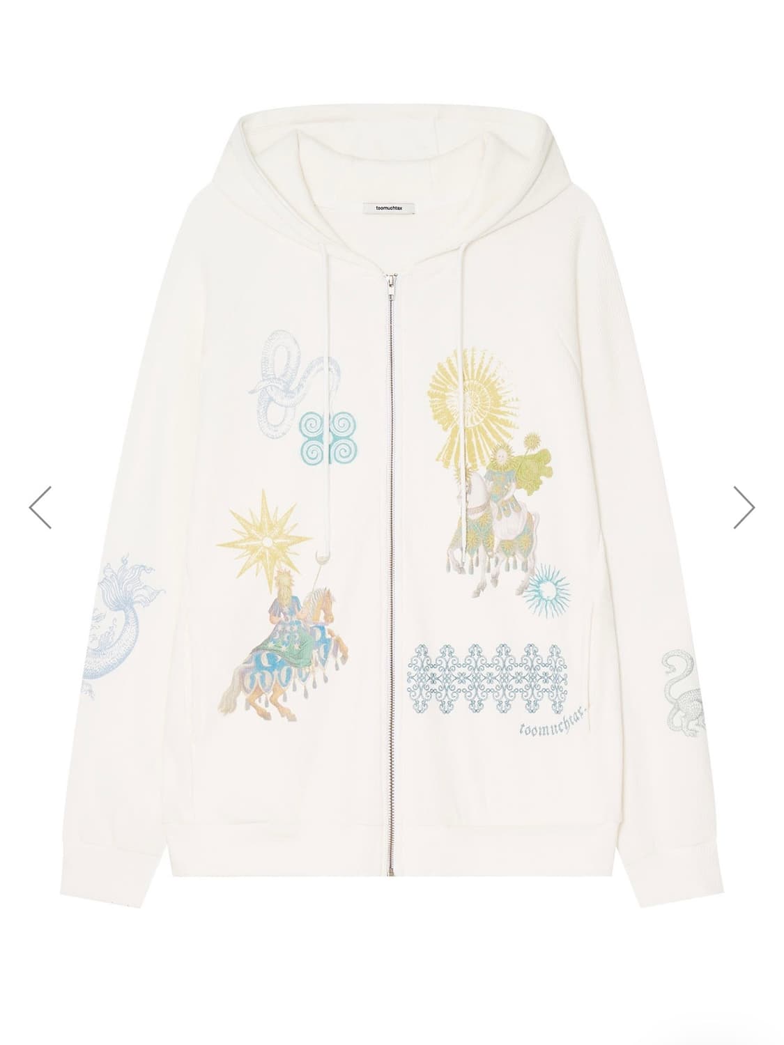 투머치택스 TMT TAROT 02 WAFFLE ZIP-UP HOODIE 상품이미지2